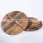 Carbonized wood Pan lid/ wood pan cover/ wood pot cover with handle