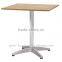 Outdoor furniture pictures of wooden armrest square dining table