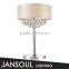 modern european style table lamp crystal home goods crystal chandelier table lamps with wooden look fabric