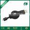 Factory Directly Offer Dual Retractable Micro USB Cable Fast Charging Cable For samsung Galaxy J5/J7//A5/A3/S6/S7 Androids phone