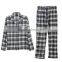 OEM 2 Piece Mens Flannel Pajamas, Button Up Shirt and Elastic Waist Pants Set