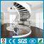 elegant modern circular steel wood staircase design