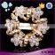 Gold plated zinc alloy multifunctional rhinestone full jewelled China wholesale scarf clip brooch