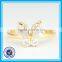 Cheap Wholesale Butterfly Napkin Ring Handmade Crystal Gold Butterfly Ring