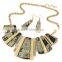 InStock Wholesale 2015 New Hot Sale Individuality Leopard Aolly Chain Crystal Statement Necklace