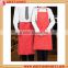 Promotional kitchen apron polyester or cotton with red and white stripes