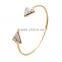 Custom Jewelry Factory Wire Triangle Enamel Bangle Bracelets