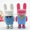 2016 for decoration Cute Cartoon rabbit vinyl toy,Custom cartoon animal shape soft pvc vinyl toy