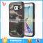 Hybrid mobile phone cases Combo design protective sleeve for Galaxy S6 Camouflage mobile phone shell