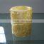 white embossed electric wax led pillar candle