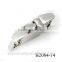 14mm fancy metal zinc alloy spring machanism shiny nickel buckle lock for handbag