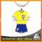 China Supplier two sided soccer golf souvenir printing promo keychain