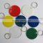 HEYU plastic soft pvc rectangular soft rubber key tag with keychain