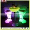 LED Lighting Colorful bar beer cooler plastic led wedding ice buckets
