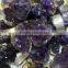 Natural Amethyst Cluster Pendant With Gold Or Silver Band Crystal Ornaments