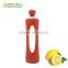 hot selling glass water bottle with fancy style and high quality silicone sleeve and competitive price
