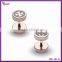 New Arrival Anodized Stainless Steel Beautiful Design Fake Ear Plugs