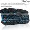 High quality USB wired Green Blue three color led backlit Computer Keyboards