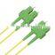 factory supply 2.0mm pvc duplex singlemode 9/125 sc/apc fiber optic patch cord
