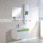 White Mirrored MDF, PVC Wall Mounted Aluminium Frame Shower Enclosure and Bathroom Vanity