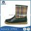 Fancy Kids Printed Grid Genuine Leather Zip Up Half Boots Size 31-36