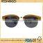 New Half Rim Handmade Wood Sunglasses Polarized Wooden Frame Glasses