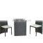 Creative New Design Leisure PE Wicker Furniture 1 table +2 chairs for Garden