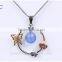 wholesale custom essential oil diffuser flower of life stainless steel pendant