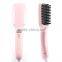 Pink straightener fast beautiful star hair straightener comb brush