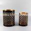 Golden Cylinder Candle Holder