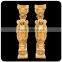 Western marble column antique yellow marble stone pillar with statue