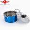 New design 3pcs Colorized Stainless Steel Soup Pot