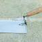 stainless steel bricklaying tools in plaster trowel