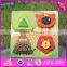 2017 New product baby 3D diy wooden puzzle board W14D024