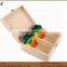 pine wood fancy tea storage box