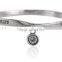 Reach for the stars engraved logo twist bangle personalized custom couple love bangle for 2017 Valentine's Day gifts