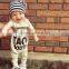 S17543A 2017 fashion baby clothes baby short-sleeved rompers letter jumpsuit