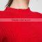 OEM custom latest formal design wool knitting pattern sweater dress for women