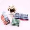 Pure cotton yarn dyed grid kitchen dish towel with tassel