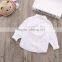 Baby infant boutique embroidery kids autumn clothes top shirt infant fall children toddler ruffle long sleeve girls blank shirt