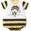 2016 cartoon animals dot printed short sleeve pure cotton baby romper