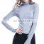 Woolen Turtleneck Long Sleeve Hollow Sweater For Women
