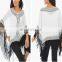 Black And White Beautiful Frange Cotton Summer Top For Women