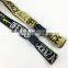 Colorful Heat Transfer Sublimation OEM Design Woven Fabric Wristbands With One Time Closure