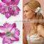 New design colorful flower hairpin for bride,women moth orchid hair clips