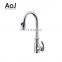 Deck mounted black 3 way fashion design brass flexible hose  Pull down Single Handle Kitchen Faucet