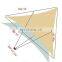 From factory waterproof Anti-UV  5M*5M square outdoor sun shade sail