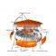 Water BBQ Donut Boat for sale/park boat price