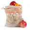 Reusable Organic Cotton Mesh Bag  fruits vegetables Cotton Mesh Product Bag