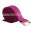 100% cotton and Multi-color with metallic adjuster buckle yoga belt